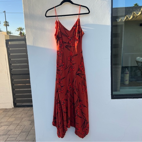 Anthropologie Ruffled V neck slip dress XLP Sundress, resort, wedding guest - Picture 10 of 12